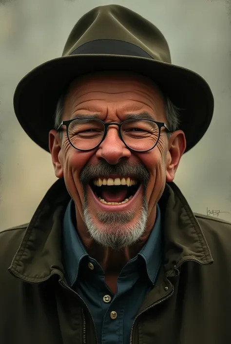 Walter White in the hat laughing 