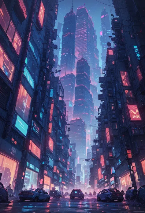 score_9, score_8_up, score_7_up, score_6_up, masterpiece, high quality, cyberpunk, city, perspective view