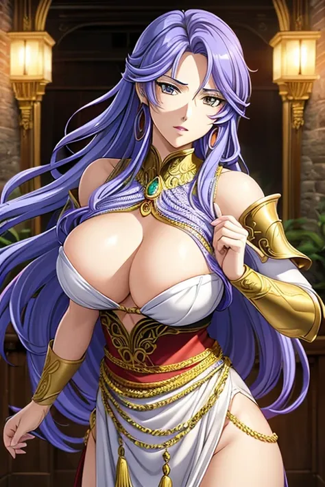 Beauty、、Big Breasts、Beautiful breasts、、Long Hair、basement behind、Wearing jewels official art、One 8k Wallpaper 、Super detailed、Beauty and aesthetics、high quality、 Valkyrie、masterpiece、 best quality、（Zentangle、Datura、Tangle、Entanglement：0.6）、 Greek Temples、L...