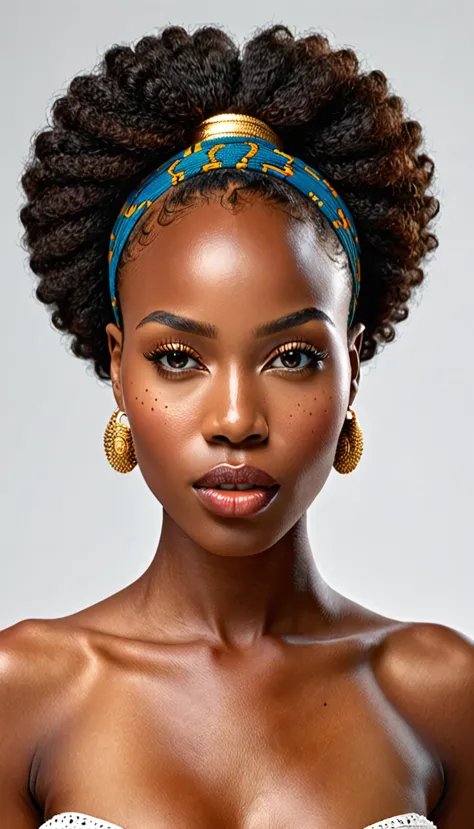 1 extremely beautiful ,  very albinotic african woman . extremely slim, or, with freckles,  symmetrical body , full body,  full ...