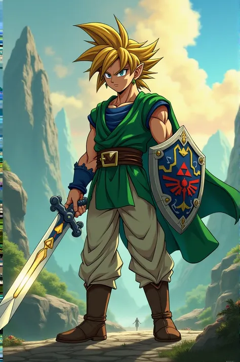 Goku merged with Zeldas Link