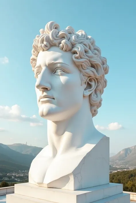 Statue of the head of Apollo