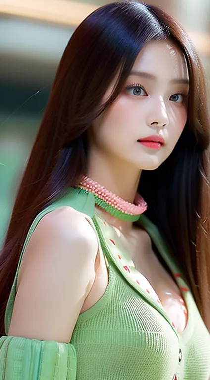 perfect figure beautiful woman：1.4，layered hair style，protruding cleavage，pink two-dimensional clothing：1.5，highly detailed face...