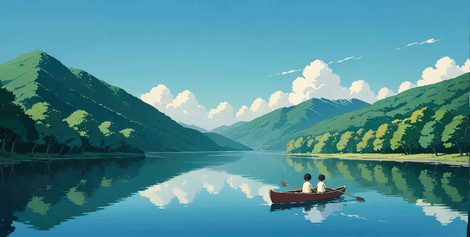 (minimalism:1.4), lofi anime style, studio ghibli art, miyazaki ,pastel , cute ,minimalist , spirited away from hayao miyazak ,n...