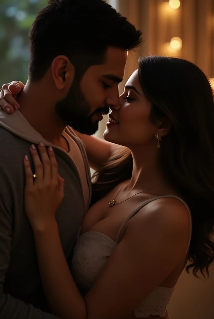 Virat Kohli and anushka sharma kissing 
