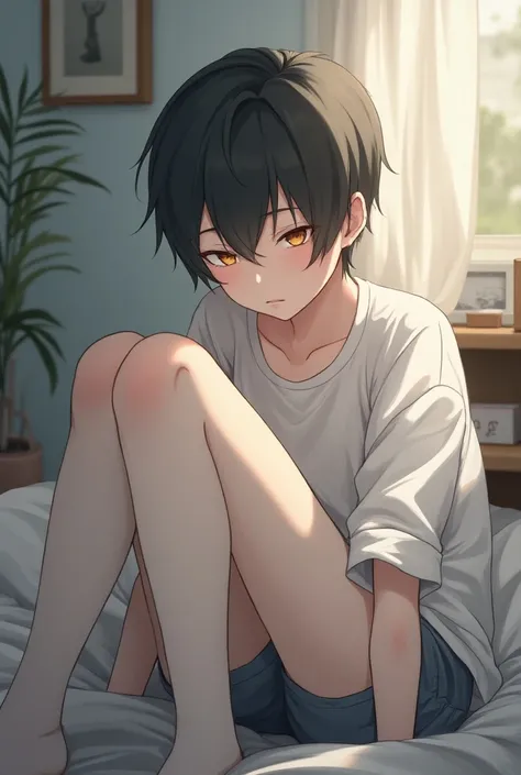 Hikikomori anime guy in stockings is cute