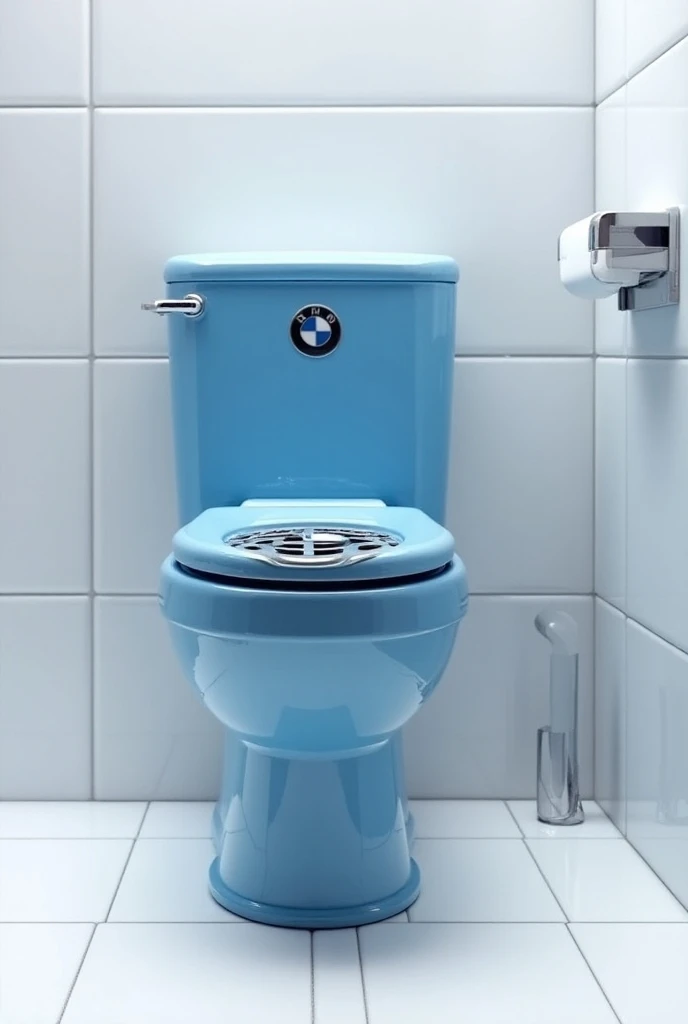 Create a picture of a toilet of a car brand  BMW