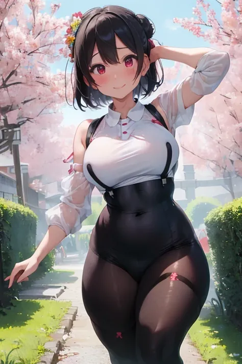 masterpiece、need、1 female、Blue cheongsam， ancient Chinese style 、  white cloth bag bun bag 、Shoulder leakage、Big breasts、obesity、Smile、 black suspender leggings 、 lace leggings 、 Light Pink Lips 、hot spring，（ Soaked），Legs wide open，  unique, White polo shi...