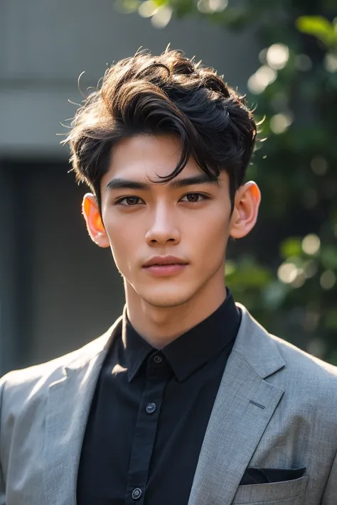 realistic handsome young thai men