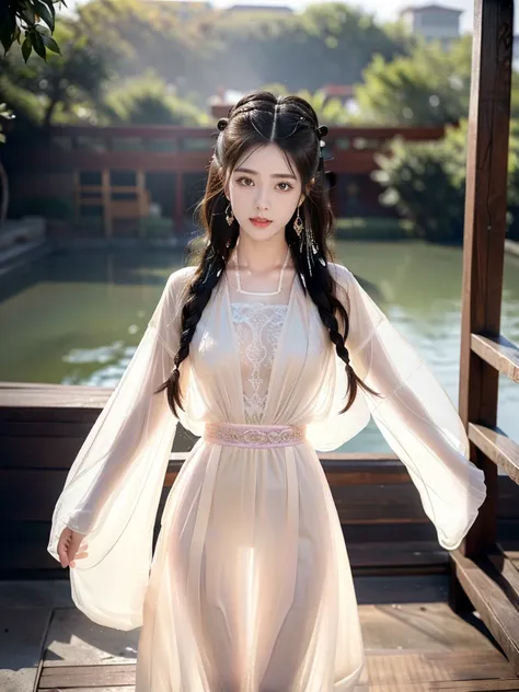 ((a woman)), 美丽脸庞的sexy中国华裔美少女,  decorated dress, very beautiful decorations dress, purple, ((lace)), mesh dress, 网状shawl飘逸,  (((...