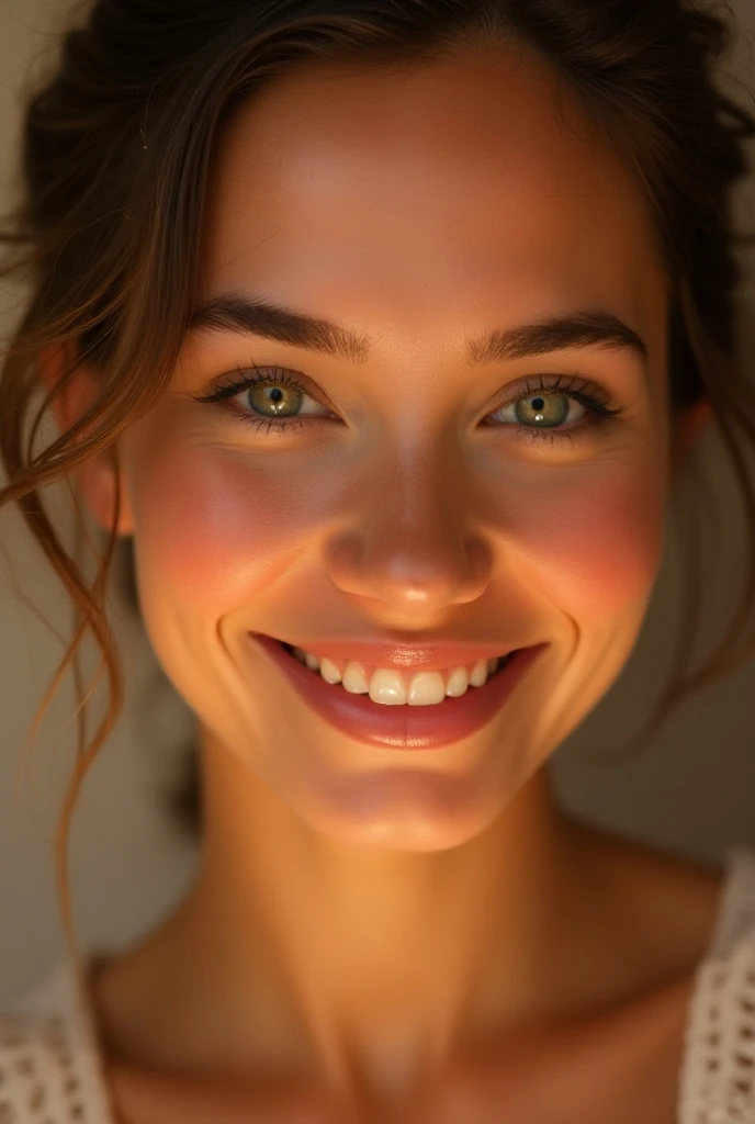 Beautiful Womans Smiling Face 