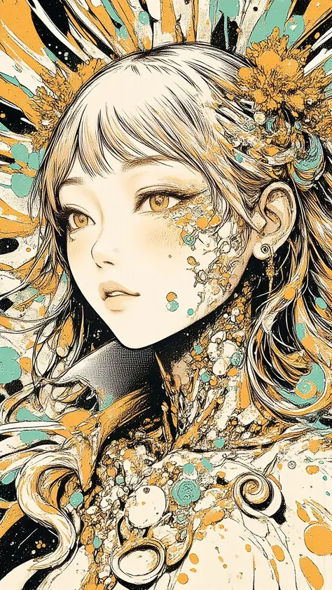 ((best quality)), ((masterpiece)), (detailed), ((perfect face)), surreal, art nouveau, in the illustrative style of moebius,