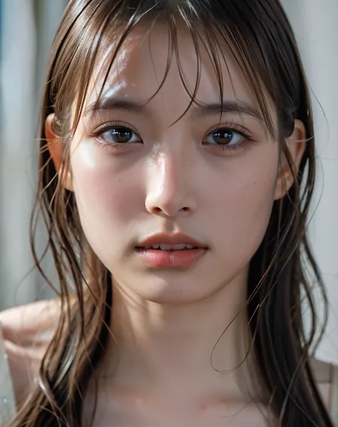 best quality, face focus, soft light, ultra high res, (photorealistic:1.4), raw photo, {1 japanese girl:, solo},full body, {nake...