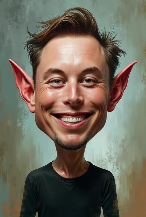 Bizarre Elon Musk caricature, Elon Musk caricature, 