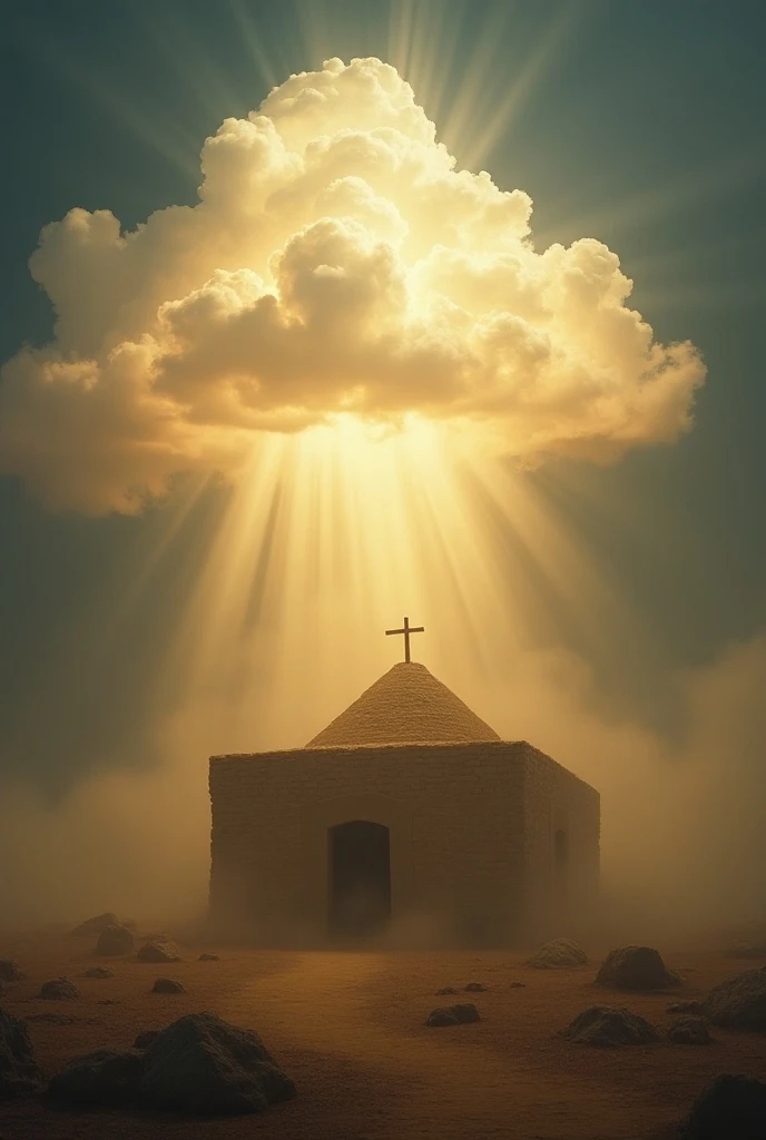 Holy spirit cloud on Tabernacle of Old Testament in the Holy Bilble