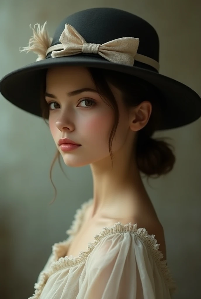 A girl with a hat