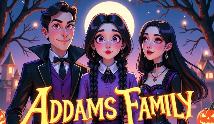 the thumbnail should feature wednesday addams at the center, with her iconic deadpan stare and black braided hair. she is reimag...