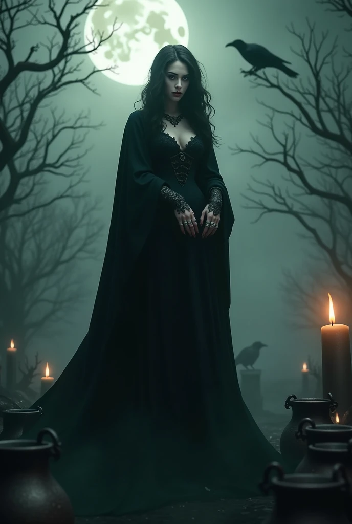 An image of a witch named Alix in the Halloween theme 