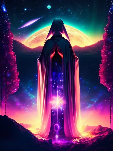 The Cosmic Echoes, Quiet Moments, Quiet Dawn, Astral Traveling, Journey Into Love, Cosmic Funk, Love Beams, Starlight and You. dreamy atmosphere, future dream art, Mysterious Space, The mysterious world of space, Night Flower, Psychedelic Art. "Nun praying...