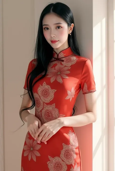 woman, cheongsam