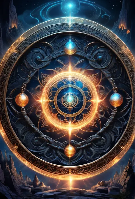 The origin of the ancient mark magic circle can be traced back to ancient times.，They are precious imprints left over from ancient magic. Glowing Lights Magic Circle Theme Detailed Fantasy Art Detailed Digital Animation Art Magic Realism Super Detailed,Cle...