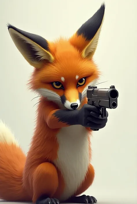 Fox with gun