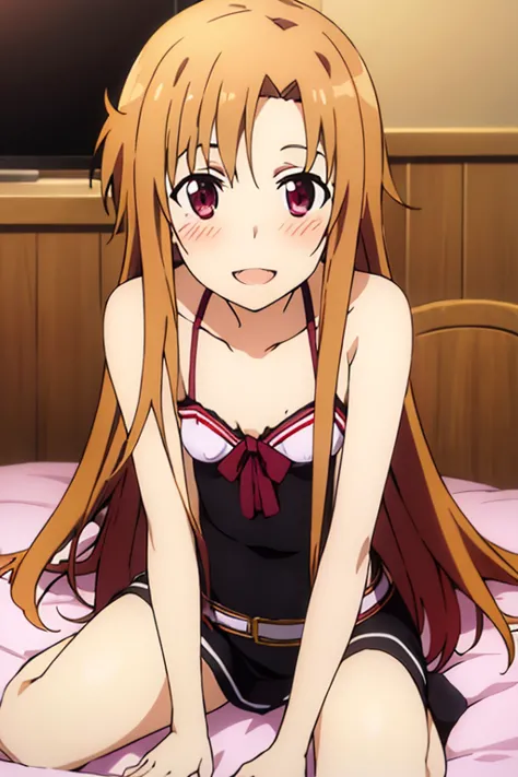 ((best quality)), ((masterpiece)), (be familiar with),  perfect face, indoor, bedroom,  is watching viewers,
one woman, yuuki as...