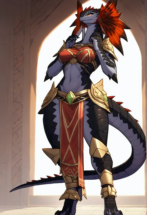 (top quality, best quality, Yamame513, High-quality illustrations, masterpiece, perfect artwork, cinematic light and shading, 16k, 1080p, uploaded on e621)(kemono, furry, anthro, alone), 1 tall female, (very detailed body, face, tail, arms, hands, legs, ha...