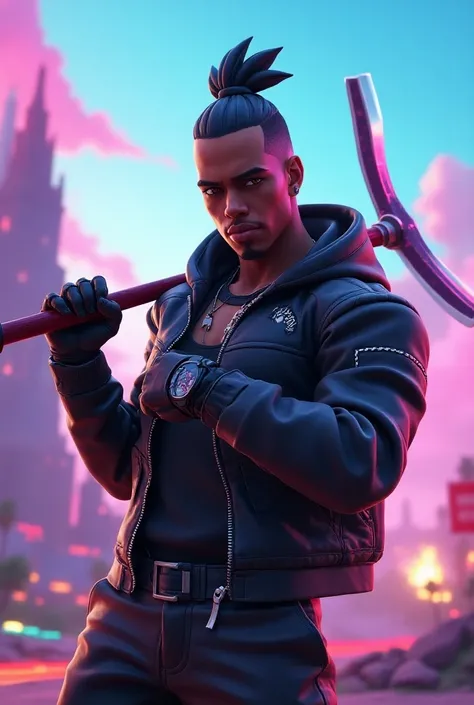 Travis scott with a pickax from fortnite but very cool