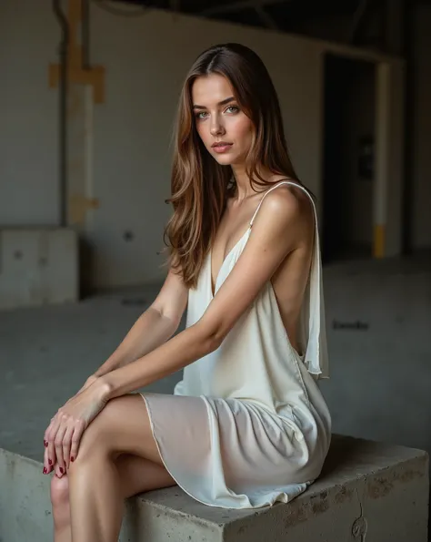 Gaia is a beautiful young woman of 22 years with long brown hair slightly wavy, hazel eyes, splendid bright lips, wonderful features of the face enhanced by an elegant makeup, eyeliner and mascara. Has a long and slim body, natural small breast, narrow hip...