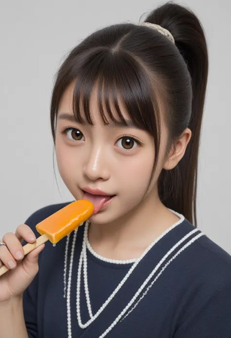 (( ponytail)),baby face deliciously licking a super tiny penis on a stick,very bewitching, beautiful, and luscious 、the popsicle...