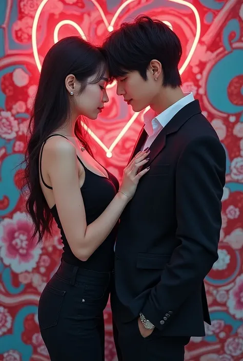 Jungkook from BTS and Jennie from Blackpink are hot in front of which is written  HARDI ❤️‍🔥 SARAH.