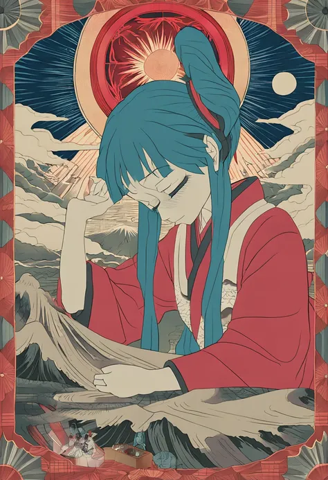 (8k)  ultra high level quality ８ｋ　 avant-garde art realistic direction 　 studio ghibli's new anime 　 hatsune miku　ukiyo-e pop ar...