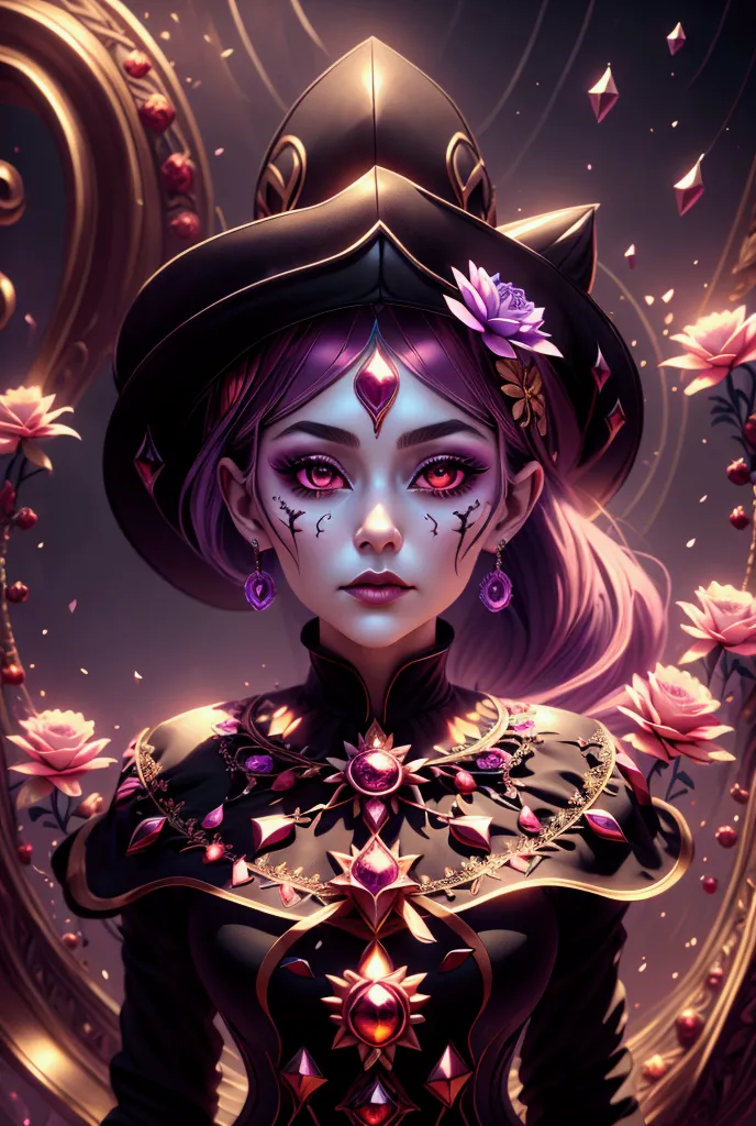 : " generate an image of an ethereally beautiful catrina and impressive elegance .  her face is a masterpiece ,  with fine detai...