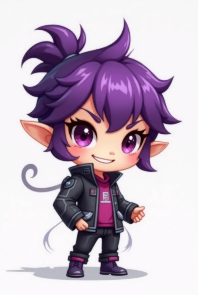 Valorant clove riot games character,
 chibi style, 