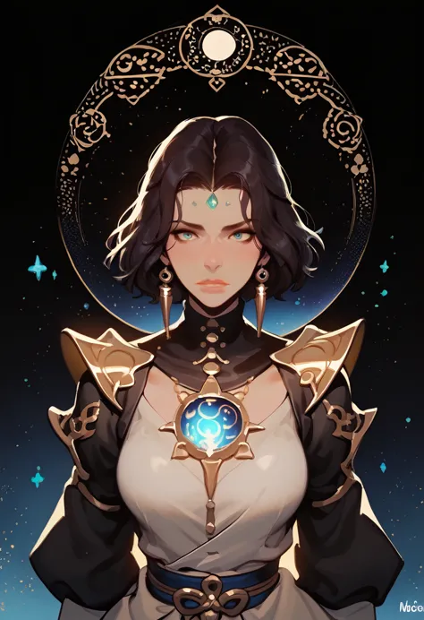 appearance: miartemis embodies celestial beauty and the strength of nocturnal nature. her eyes reflect the light of the stars, w...