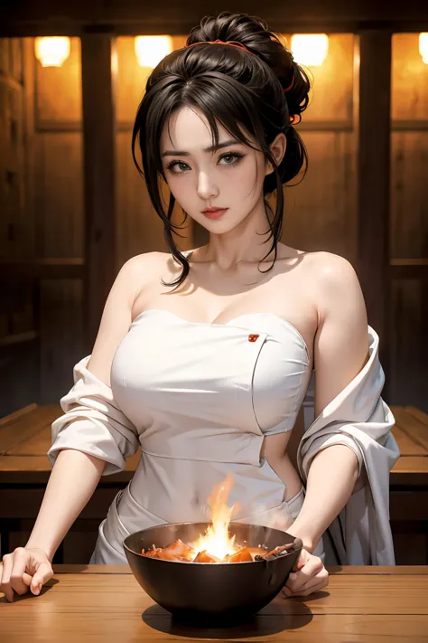  Blast Furnace Jingjiang ， from Nikuyomi Blast Furnace Family，white towel around her body，warm spring，Chirabi ，