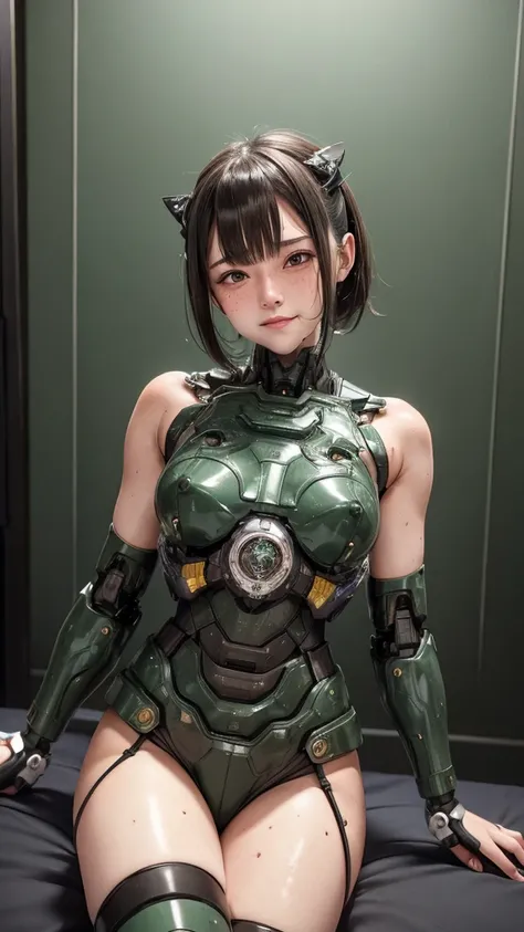    ,       super detail,    Attention to Details ,    high quality, 最   high quality,   High image quality, 1080P,   hard disk  , beautiful,(War Machine),beautifulサイボーグ女性,   dark green mecha cyborg girl  ,ood vessels connecting to tubes   ),((   machine sp...