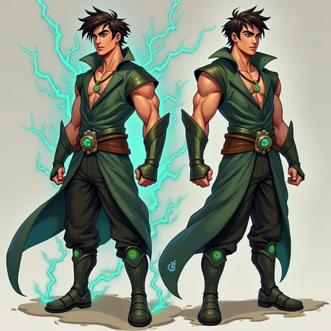  Full-size image in profile and in front ,  of the character with the following description : 

Character Description:  Team

Name : Draven
Age :  
Category :  Newbie
Draven :  Stormhunters  ( rival of Arics team )

appearance:
 Draven is a young man of av...