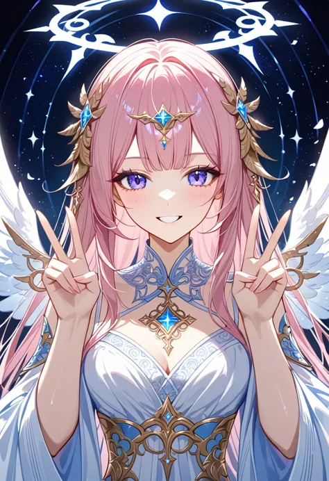 (style_ethereal_fantasy,visual appealing,synced,intricate character design,mystical:1.2),1 girl,angel,angelic ring,halo,intricat...