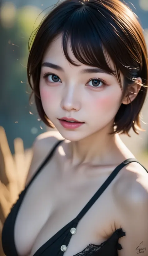 masterpiece, Best Quality, 1. woman, 20 years old, (( short hair)), Surrealism