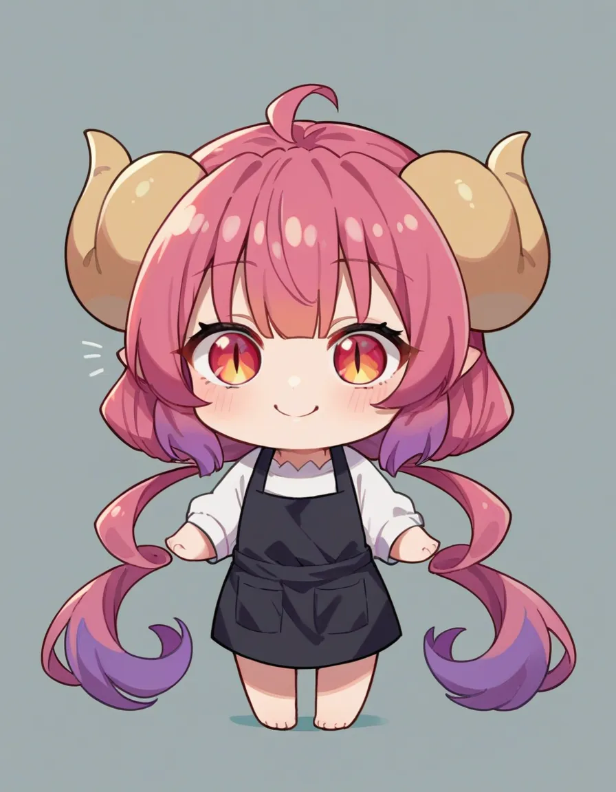 score_9, score_8_up, score_7_up, source_anime,
dragonilulu, ilulu, curled horns, horns, long hair, multicolored hair, purple hai...