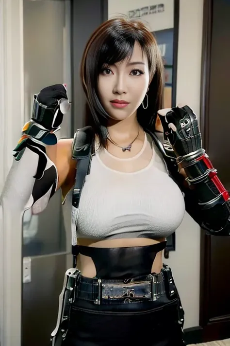 ( best quality ), (tifa lockhart), (overall view)     beautiful and sexy young woman , 18 years old,      toned and muscular    ...