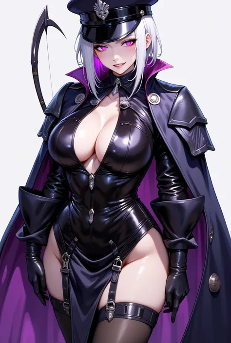  mature beautiful woman ,(Best Quality, Extremely Detailed Description , incredibly absurd high definition, Sharp Teeth Like a Beast ,Curvy Legs,Detailed pupil, Pottery Skin ,High quality anime drawings:2.0),(Female executive of an evil organization:2.3),(...