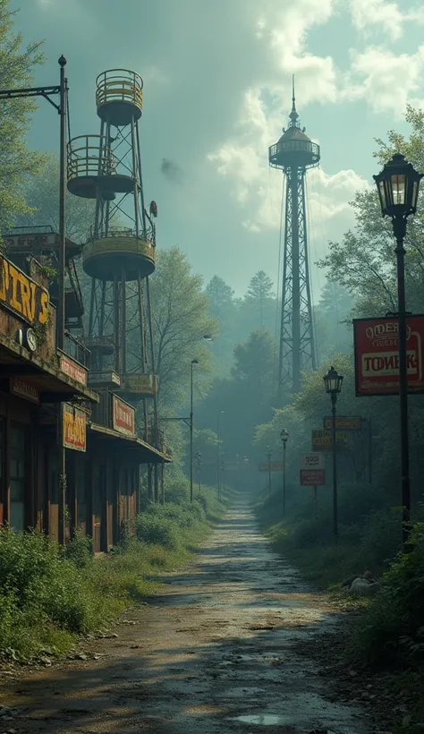 Abandoned Amusement Park: Rusting rides, fading laughter, and a hauntingly fun mystery to solve.