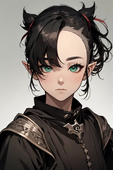 ( excellent quality ), (high resolution), (absurd play), ((young )), black hair, assymetrical bangs, ponytail, ((marnie)), chara...