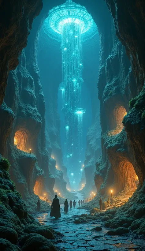 Underground City: A civilization in the heart of the Earth, filled with luminous fungi and untold wonders.