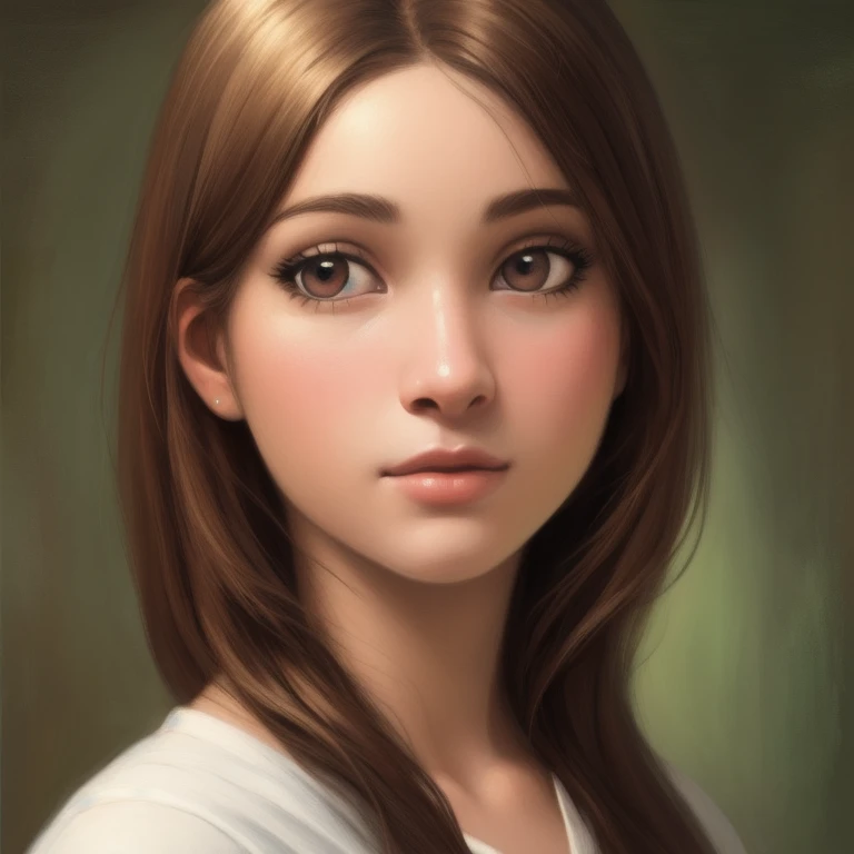 realistic, Painting,  portrait of a girl , masterpiece,  best quality