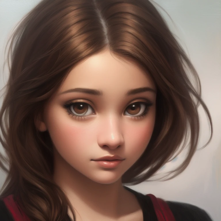 realistic, Painting,  portrait of a girl , masterpiece,  best quality