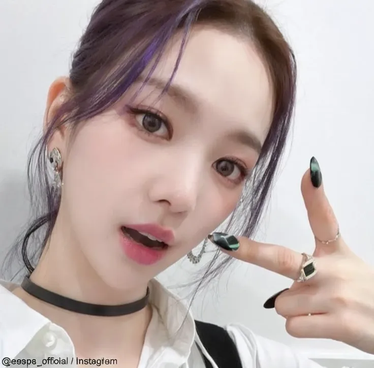 arab woman with purple hair and piercings holding a toothbrush, ulzzang,   flashlight and teddy bear  , san yun-ju, nam jae-youn...